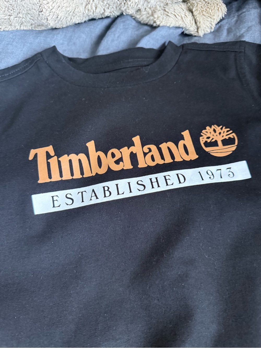 Timberland Black Tee with Tan Shorts Kids Matching Set - Picture 5 of 8
